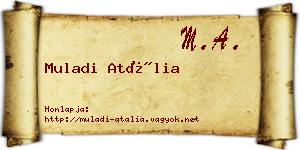 Muladi Atália névjegykártya